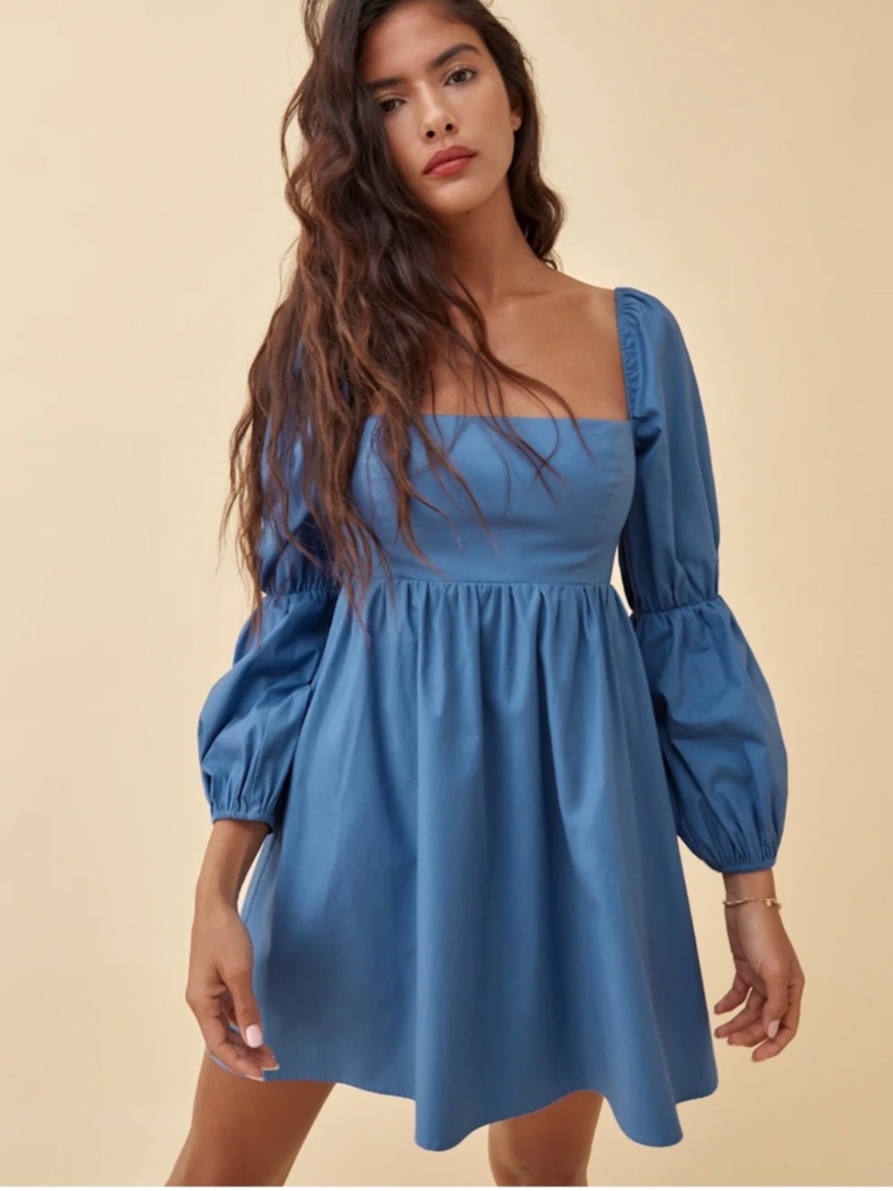 Reformation blue mini dress